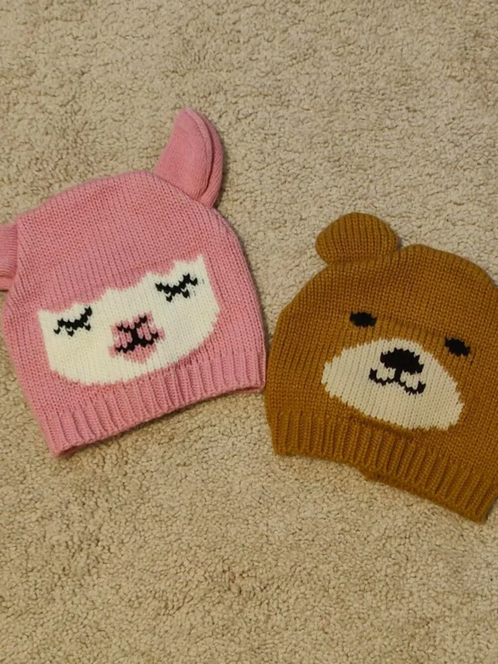 llama and bear children's winter beanie bundle